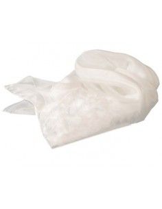 Foulard bianco in seta 45x45cm