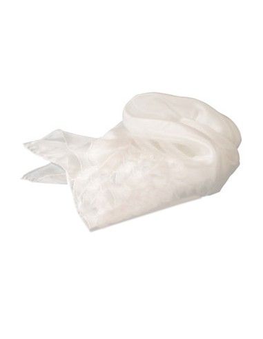 Foulard bianco in seta 45x45cm