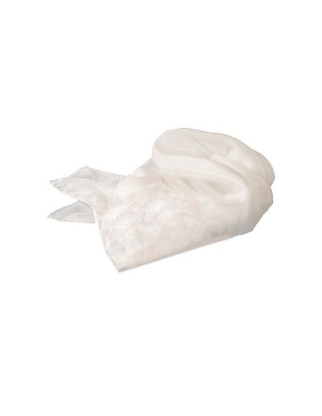 Foulard bianco in seta 45x45cm