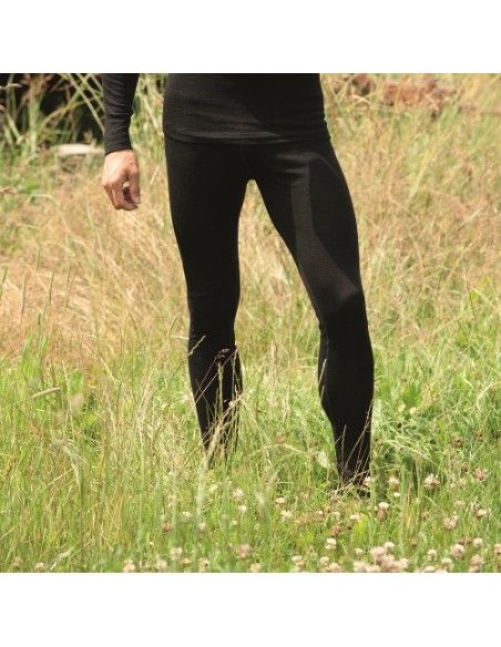 Leggings uomo in lana mista seta -col. nero