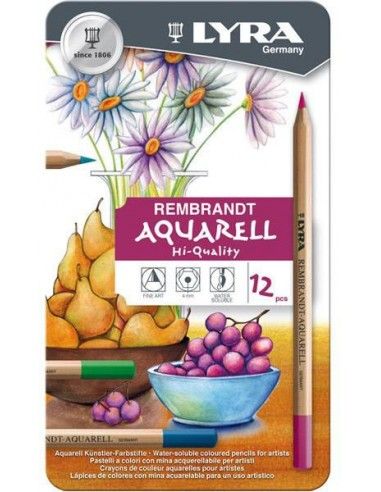 Matite acquarellabili Lyra Rembrandt - 12 colori