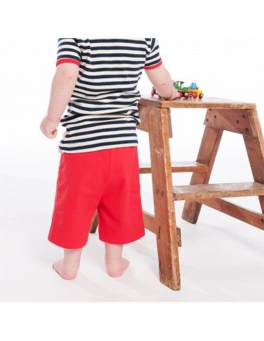 Pantaloncini in cotone biologico - col. rosso