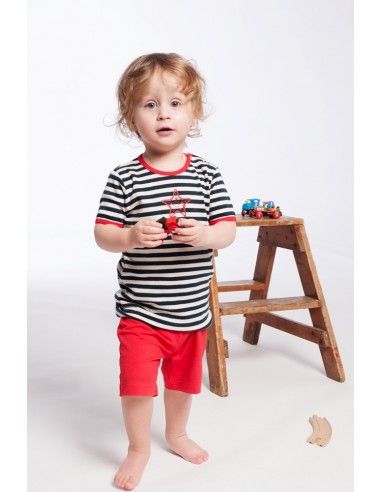 Pantaloncini in cotone biologico - col. rosso