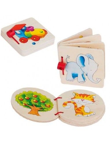 Set 3 libri immagini in legno Elefante