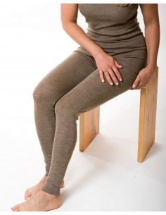Leggings donna in lana-seta...