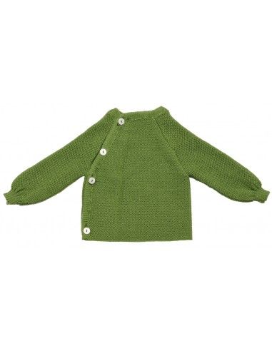 Pullover baby in lana Merino - col. verde