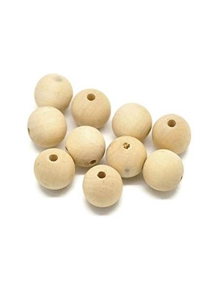 Perline di legno naturale diam. 8mm- set da 10 pz