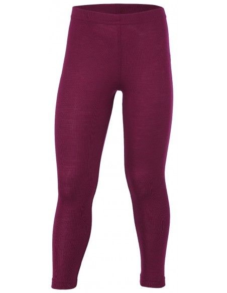 Leggings bambino in lana seta col. orchidea