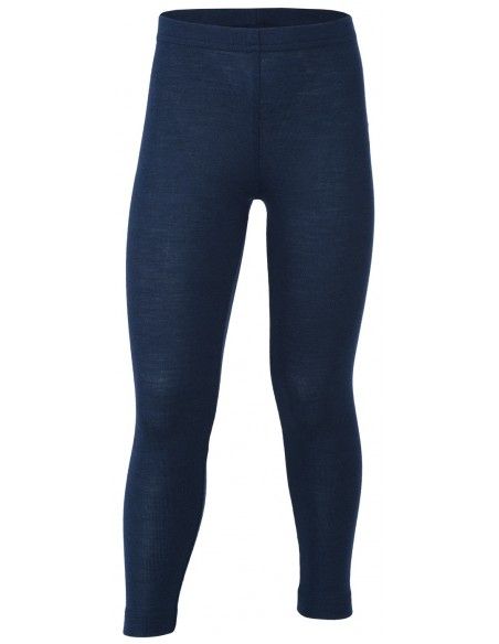 Leggings bambino in lana seta col. blu marine