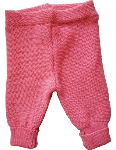 Leggings baby in lana Merino col. rosa candy