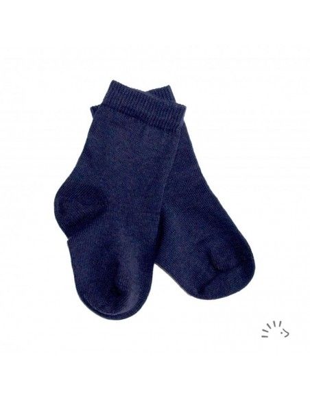 Calzino bambino in cotone bio blu scuro