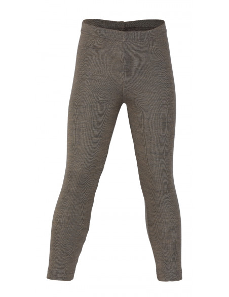 Leggings bambino in lana seta col. noce