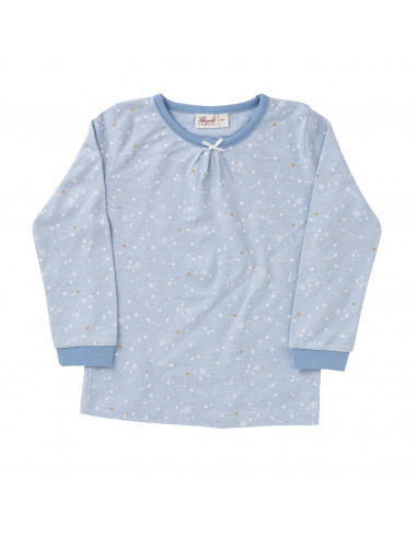 Pigiama due pezzi bambina in cotone bio "Stelline"