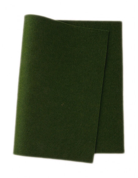Panno in feltro di lana - verde foglia scuro 547