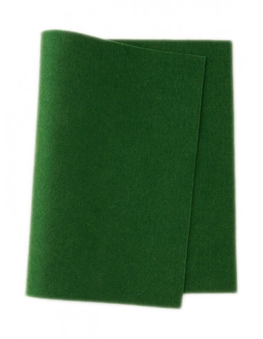 Panno in feltro di lana - verde scuro...