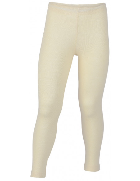 Leggings bambino in lana mista seta -col. ecrù
