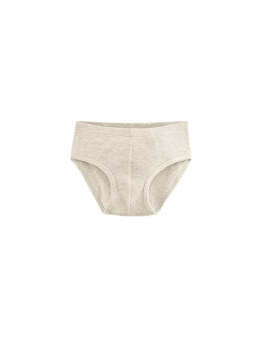 Slip bambino in cotone biologico "Grizzly" - col. ecrù melange