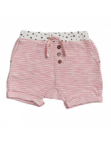 Baby shorts in cotone bio - col. rosa...