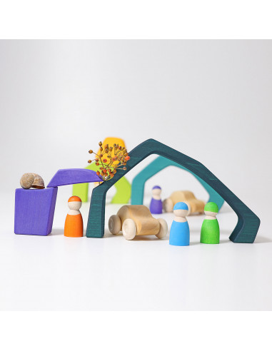 Set costruzioni “4 elementi” grande di Grimm's