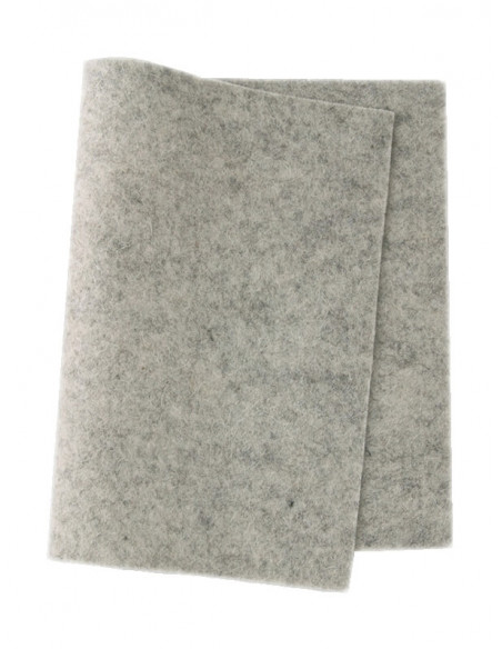 Panno in feltro di lana - grigio chiaro melange 640