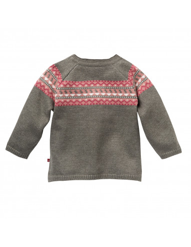 Pullover baby in cotone biologico - col. tortora