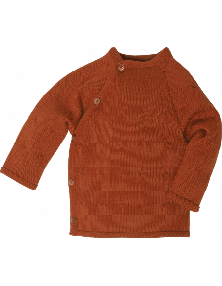 Pullover baby in lana Merino -col. terracotta