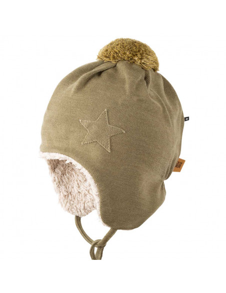 Cappello baby "Stella" in Lana Merino - col. verde