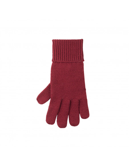 Guanti donna in lana Merino -col. bordeaux