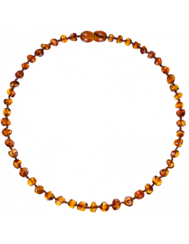 Baroque Cognac Teething Necklace for...