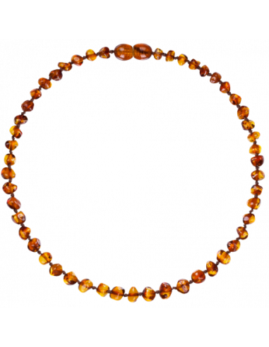 Collana d'ambra - perle barocco cognac