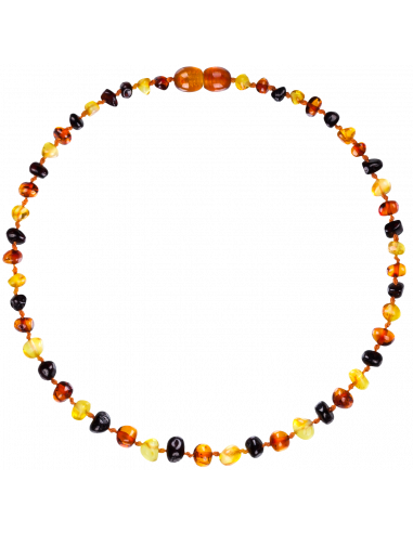 Collana d'ambra - perle barocco multicolore