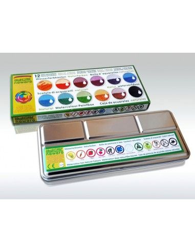 Acquerelli a base vegetale - set da 12 colori