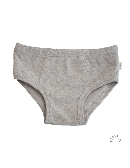 Slip bambino in cotone biologico - col. grigio