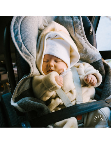 Baby Overall in pile di lana -col. beige melange