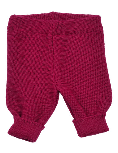 Leggings baby in lana Merino col. bacca