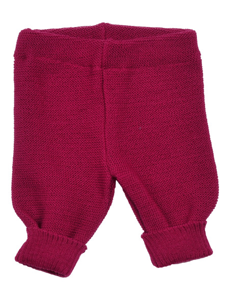Leggings baby in lana Merino - col. bacca