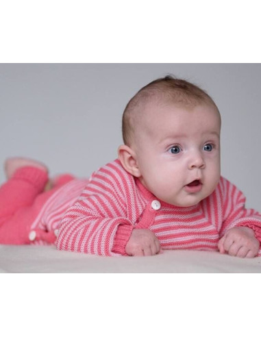 Leggings baby in lana Merino col. rosa candy