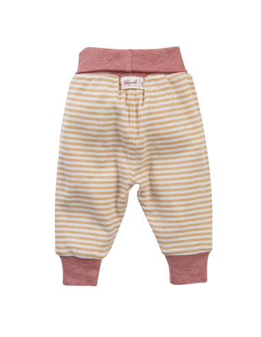 Pantalone morbido in cotone bio "Primavera" - col. bianco fantasia