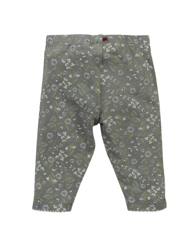 Leggings baby in cotone bio "Primavera" -col. kaki fantasia