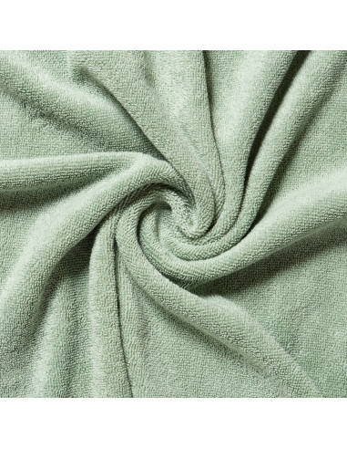 Asciugamano neonato con cappuccio in cotone bio - col. menta