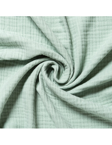 Copertina in mussola di cotone biologico 105x105cm - col. menta