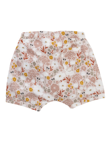 Baby shorts in cotone bio - col. rosa fantasia