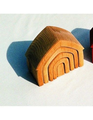 Set casa in legno naturale