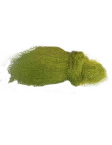 Lana cardata colore Verde Mela 1613