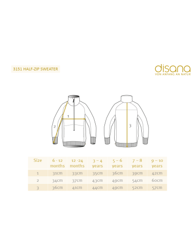 Pullover a mezza zip in lana Merino bio -col. blu marine