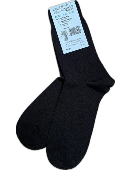 Calzini corti in lana-cotone bio - col. nero