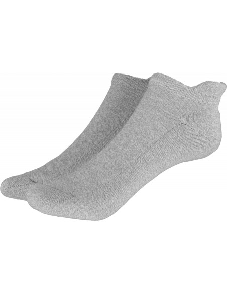Calze sneaker in cotone bio con soletta - col. grigio chiaro melange