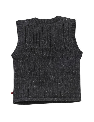 Gilet baby in cotone biologico - col. antracite melange