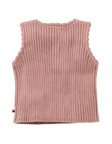 Gilet baby in cotone biologico - col. rosa quarzo