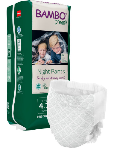 Bambo Dreamy Night Pants BOY - 4-7 anni (15-35kg) - 60 pezzi